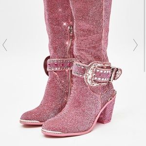 Pink Rhinestone Cowboy Boots